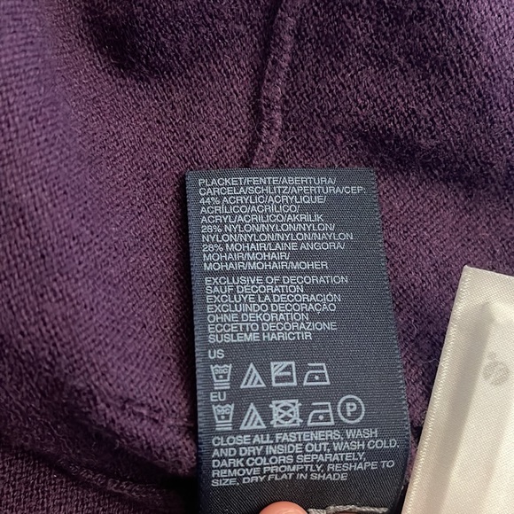 Tommy Hilfiger Purple Cardigan Sz XS - Picture 4 of 4